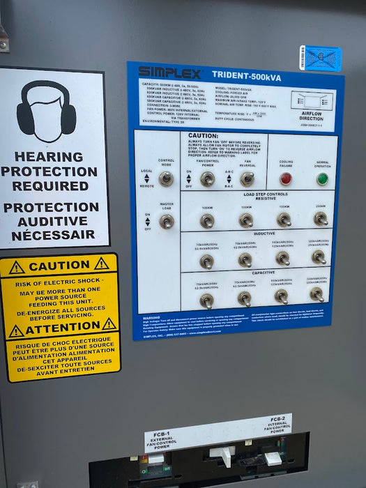 Simplex Trident Trailer Load Bank 500KW