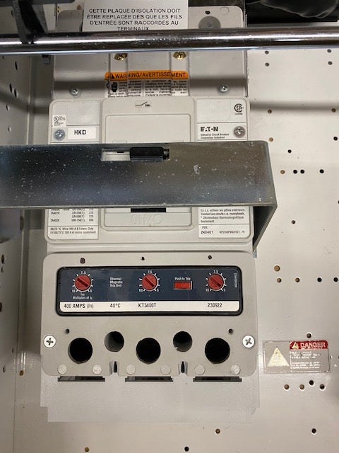 NEW EATON HKD 400AMP, 3 POLES, 600, 250 VDC/CC BREAKER
