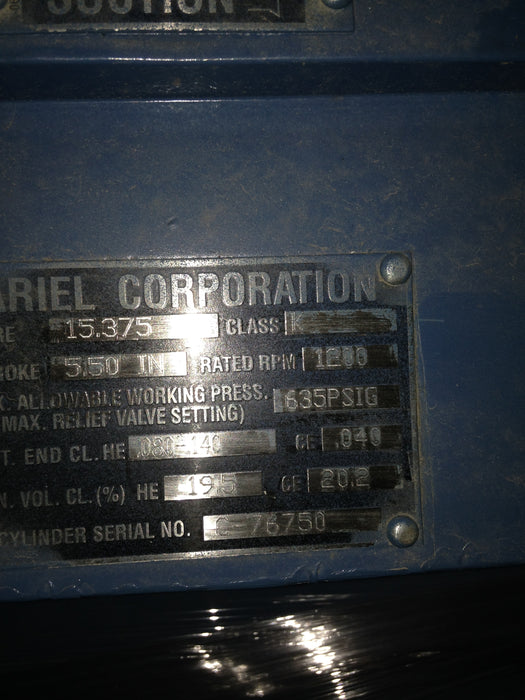 Ariel 15.375" JGK Compressor Cylinder    QR1218