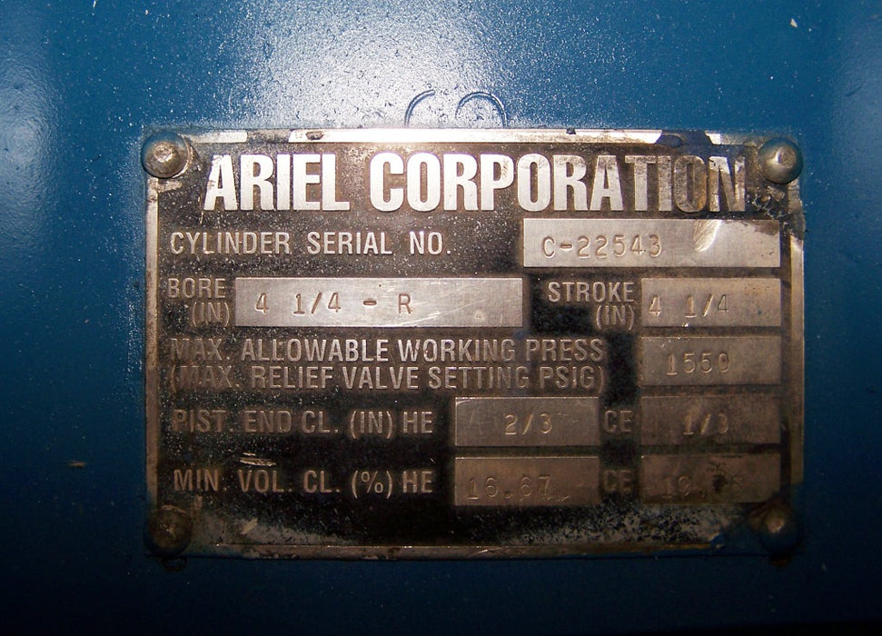 ARIEL, COMPRESSOR CYLINDER, REMANUFACTURED JGR 4.25" BORE