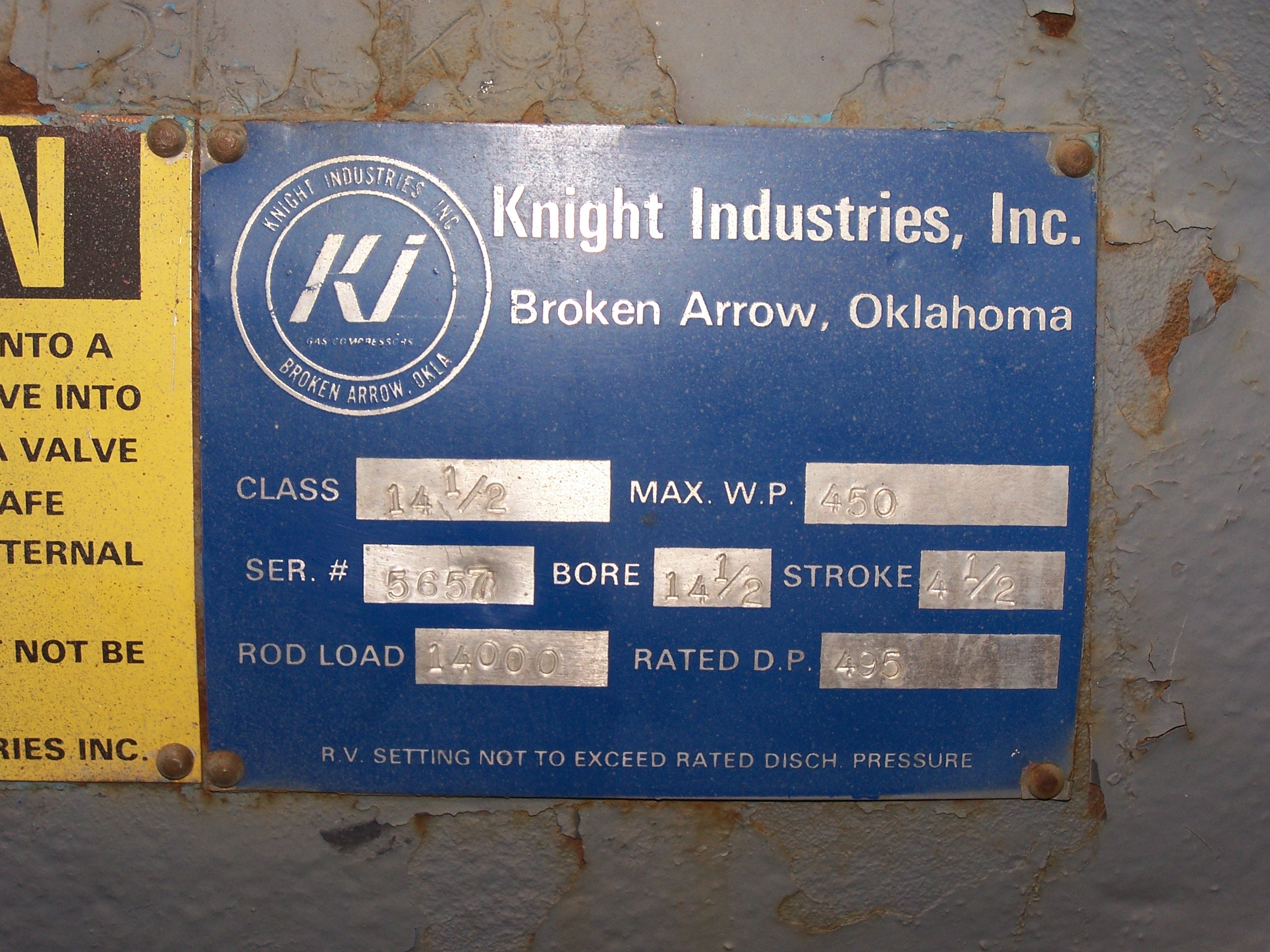 KNIGHT, COMPRESSOR CYLINDER 14.5