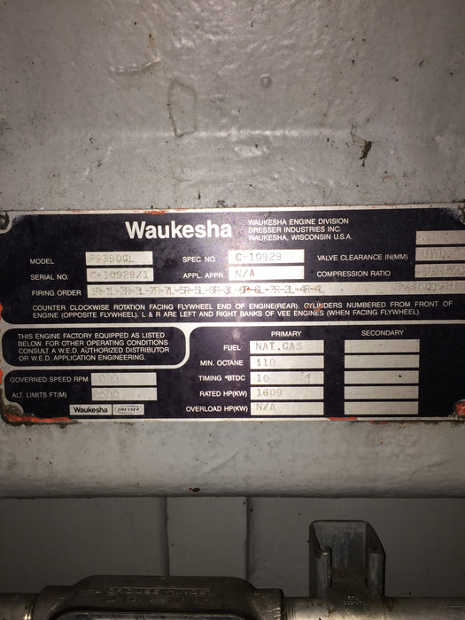Waukesha P9390GL Natural Gas Engine Core